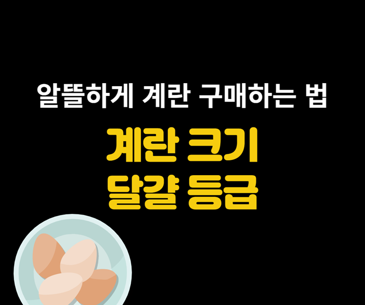 계란 크기, 등급 순서, 달걀크기 분류