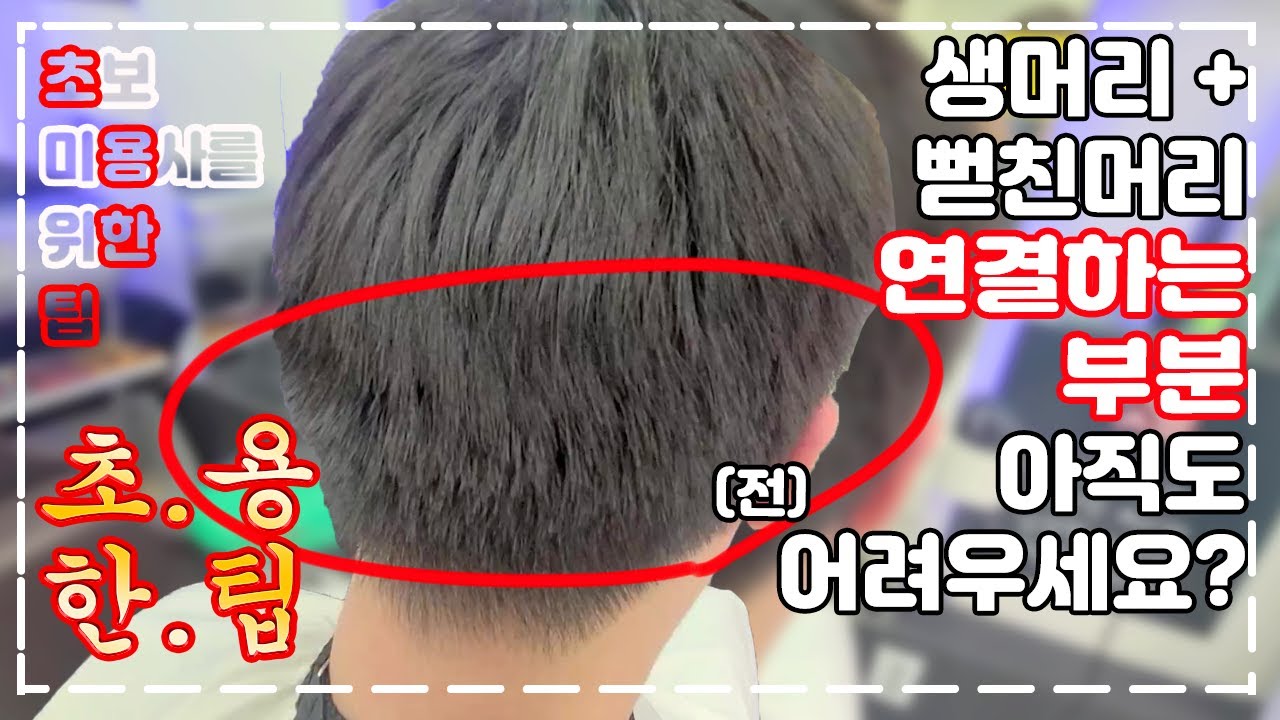 초보 미용사를 위한 팁- 초용한팁] 뒷부분 머리 연결하는 게 어려워요 / How To Cut Men'S Hair - Korean  Style - Youtube