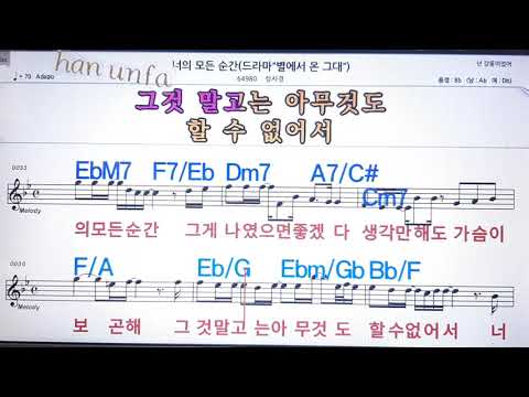 너의 모든순간/성시경💋노래방 반주*기타 코드 악보*가라오케💖Karaoke*Sheet Music*Chord*MR