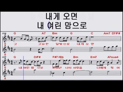 너에게-김광석 노래방 반주 악보 MR 가사 코드 영상(나도스타)