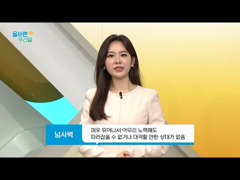 [올바른 우리말] '넘사벽'과 '카운트다운'의 우리말 대체어는?