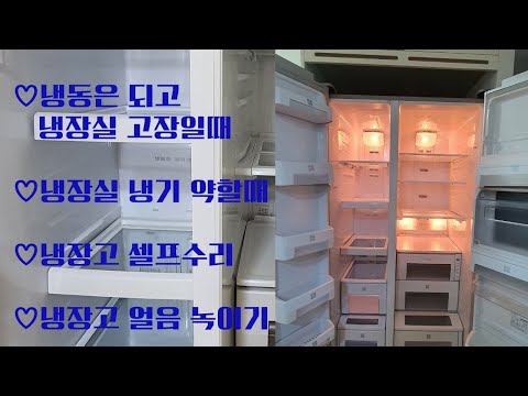 냉동은 되고 냉장 안될때 셀프로 수리하기 / 냉장실 성애 제거하기 / 냉장고 냉기약할때  서비스센터 불르기전 셀프수리해보기