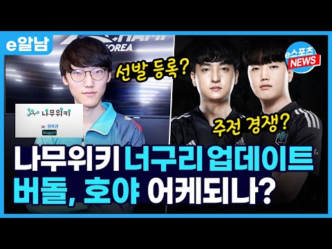 너구리 담원 선발 나무위키 업데이트! 주전 경쟁 어케되나?ㅣe알남