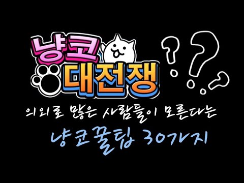 의외로 많은 사람들이 모르는 냥코꿀팁 30가지