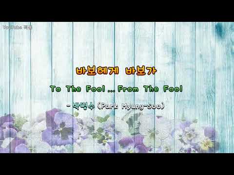 [kpop]    바보에게 바보가 (To The Fool ... From The Fool) - 박명수 (Park Myung-Soo)  [Eng sub]