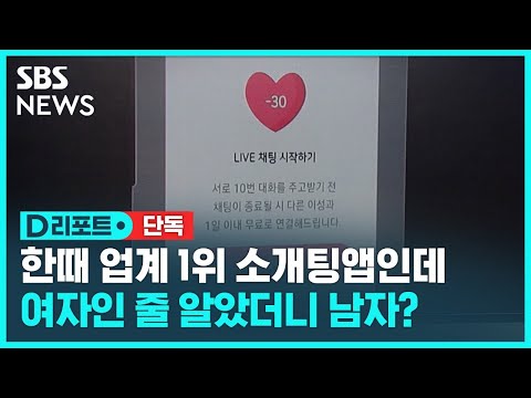 [단독] 한때 업계 1위 소개팅앱…여자인 줄 알았는데 남자라고? / SBS / #D리포트