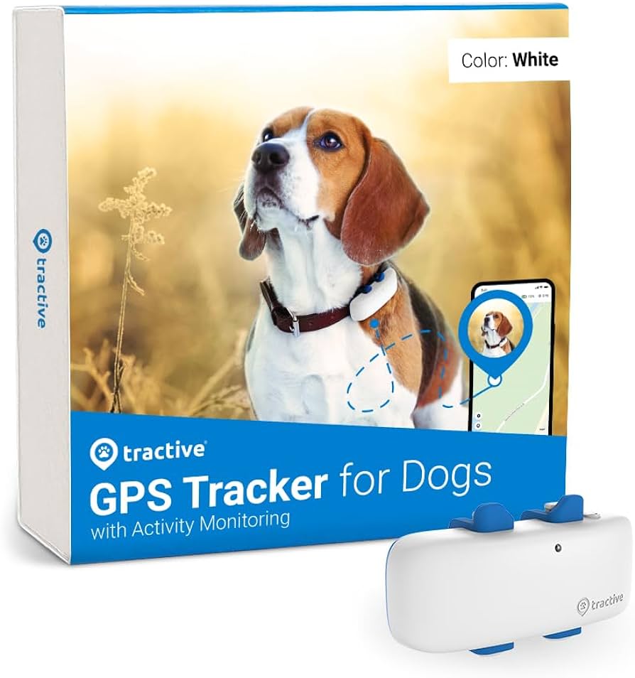 Amazon.Com: Tractive Gps Tracker For Dogs - Waterproof, Gps Location &  Smart Pet Activity Tracker, Unlimited Range, Works With Any Collar (White)  : Everything Else