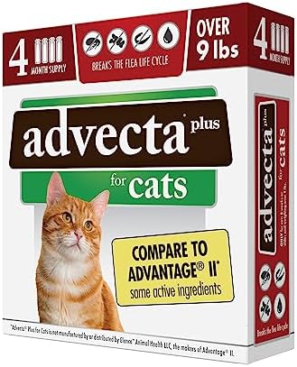 Amazon.Com : Advecta Plus Flea Prevention For Cats, Cat And Kitten  Treatment & Control, Small And Large, Fast Acting Waterproof Topical Drops,  4 Month Supply : Pet Supplies