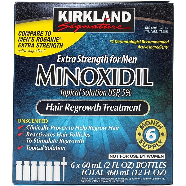 Amazon.Com: Minoxidil-5% Extra Strength Hair Regrowth For Men, 3 Count, 2  Ounce Bottles : Beauty & Personal Care