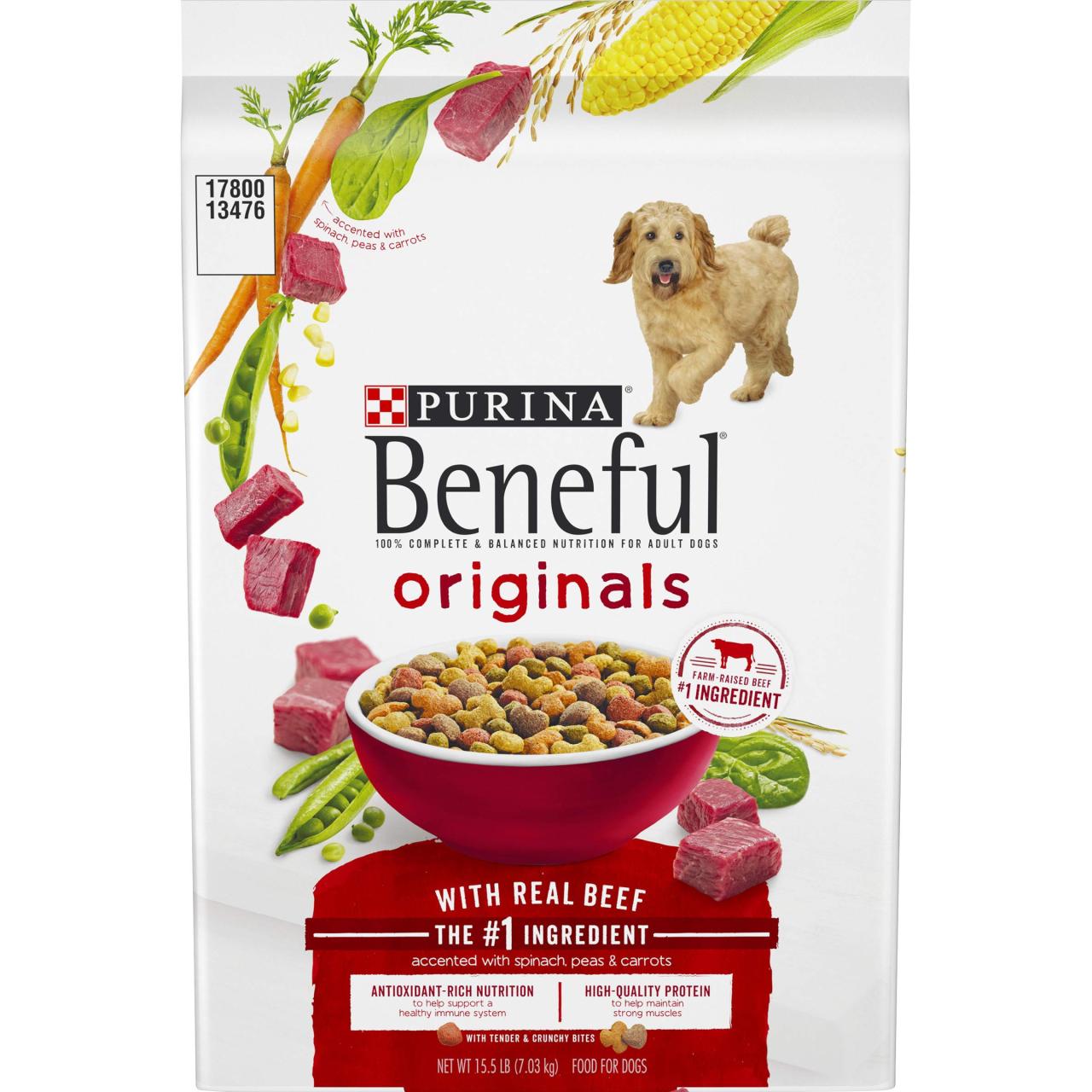 Amazon.Com: Purina Beneful Dry Dog Food, Originals With Real Beef - 15.5  Lb. Bag : Pet Supplies