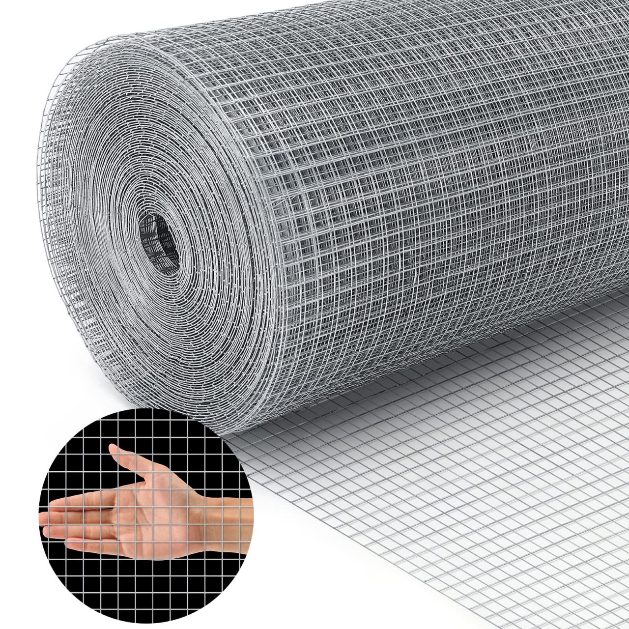 Amazon.Com : Land Guard 19 Gauge Hardware Cloth, 1/2 Inch Chicken Wire Fence,  Galvanized Welded Cage Wire Mesh Roll Supports Poultry Netting Cage Fence…  : Patio, Lawn & Garden