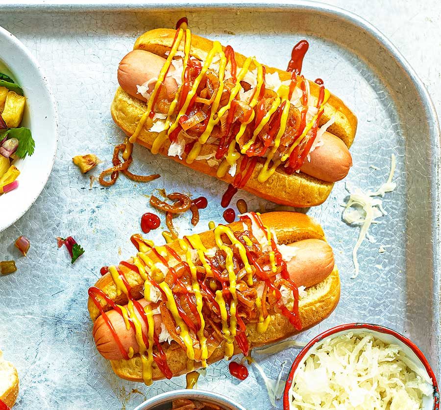 Nyc-Style Hot Dogs With Street-Cart Onions Recipe | Bbc Good Food