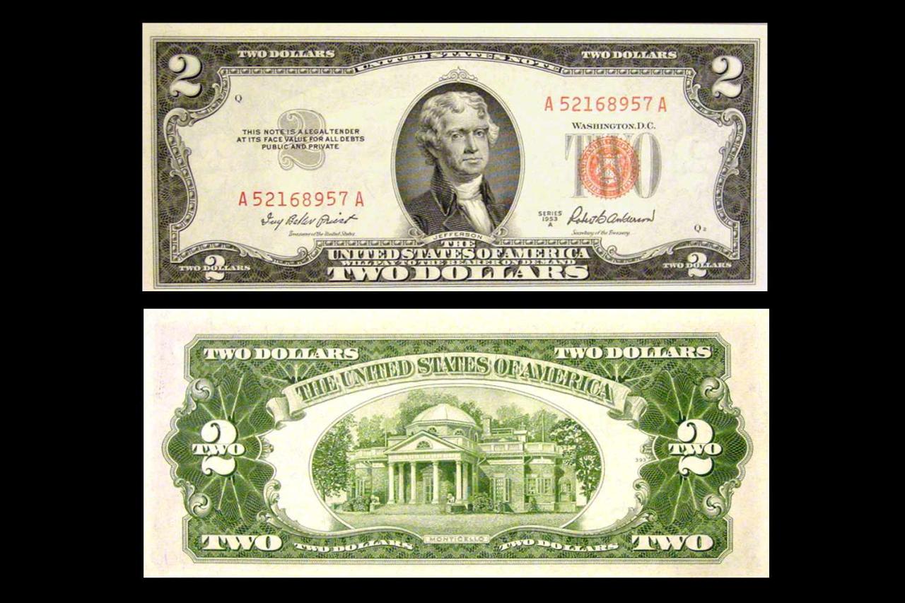 Facts And History Of The Red Seal Two-Dollar Bill