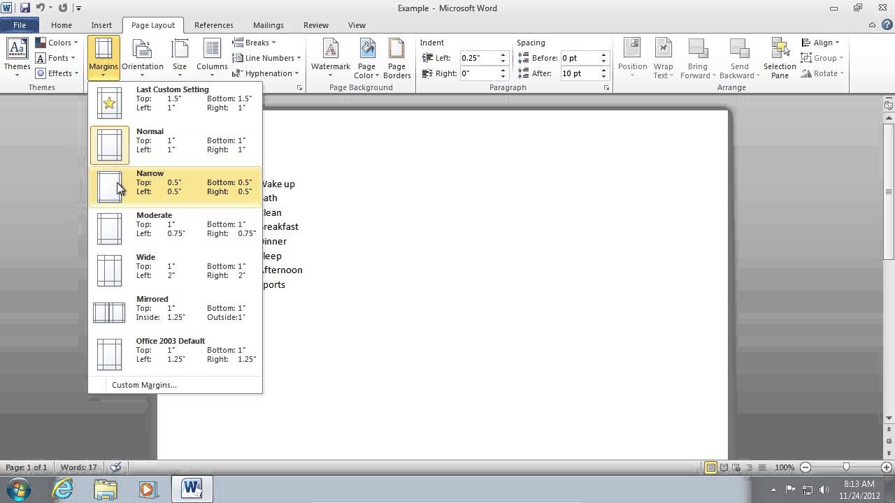 How To Set 1 Inch Margins In Word - Youtube