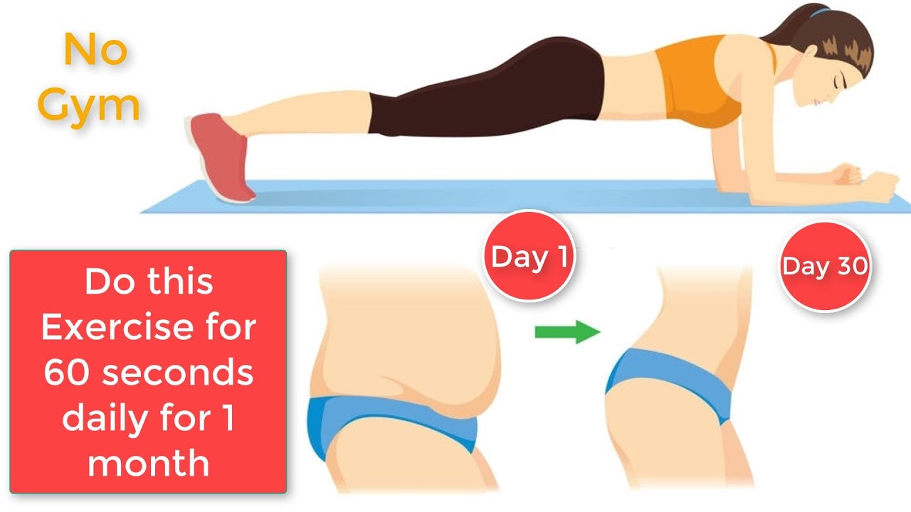 Do This Plank Exercise For 60 Seconds Daily And Reduce Belly Fat At Home -  Youtube