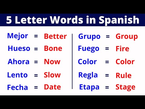 Learn 100 Common Spanish Words in just Five-Letter!