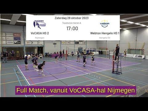 VoCASA H2 - Webton Hengelo H1 (28 okt 2023, Full Match) Topdivisie Heren