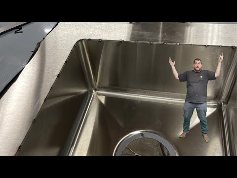 🔴 Stainless Steel Sink Fabrication- In my Garage Shop