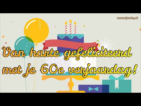 60 JAAR! Gefeliciteerd met je 60e verjaardag! 🎈| FIJNE VERJAARDAG! 🎉 #naamverjaardag