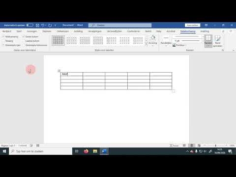 Eenvoudige tabel maken en aanpassen in Word