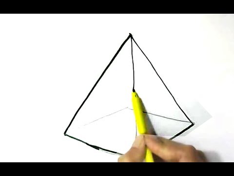 How to draw pyramid  easy step by step for beginners