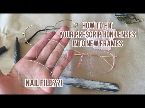 HOW TO CUT YOUR PRESCRIPTION LENSES TO FIT INTO NEW FRAMES USING SAND PAPER | The Project et cetera